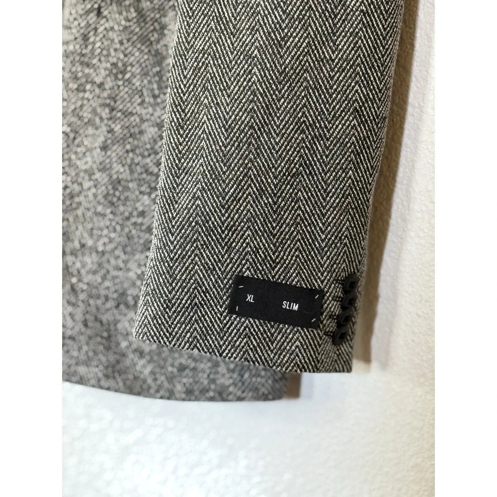NWT Express Men's Slim Blazer Herringbone‎ Tweed Sz. XL Retail: $228